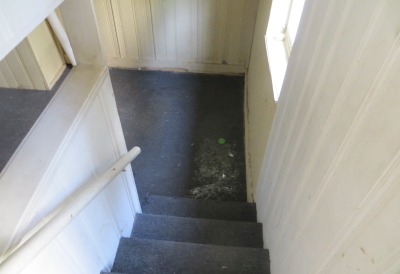 Stairs heading to the basement.